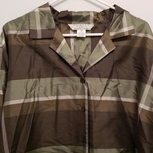 100% Silk Button Up Blouse New Tags Women's 2X